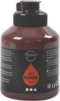 Acrylverf - Burnt Umber - Dekkend - Pigment Art School - 500 ml