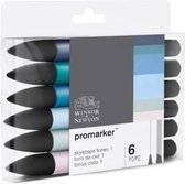 Winsor & Newton Promarker Skyscape tones 1 6 stuks