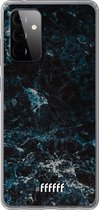 6F hoesje - geschikt voor Samsung Galaxy A72 -  Transparant TPU Case - Dark Blue Marble #ffffff