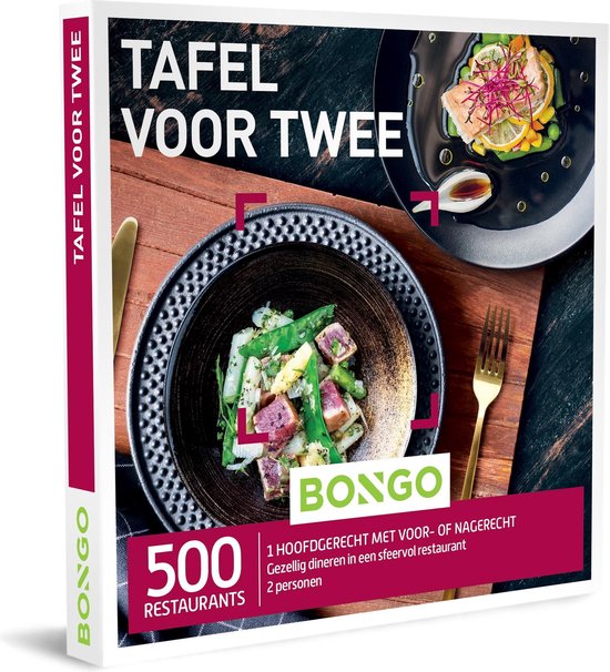 Bongo Bon - Tafel voor Twee Cadeaubon - Cadeaukaart cadeau voor man of  vrouw | 500... | bol.com