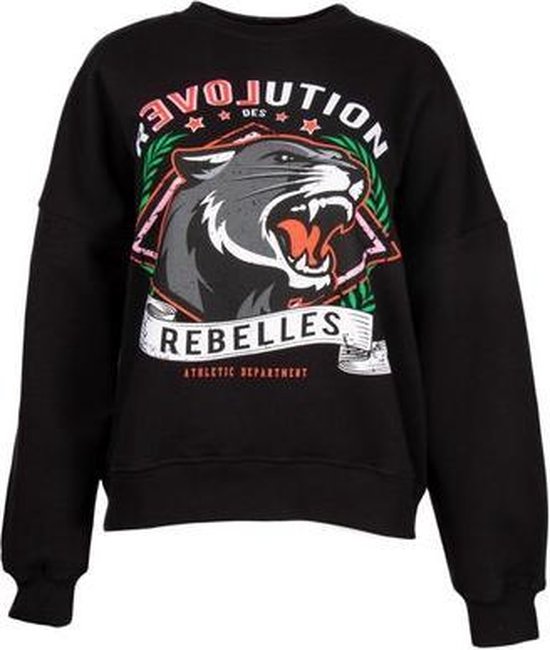 Trui Sweatshirt Colourful Rebel Zwart maat 36 | bol.com
