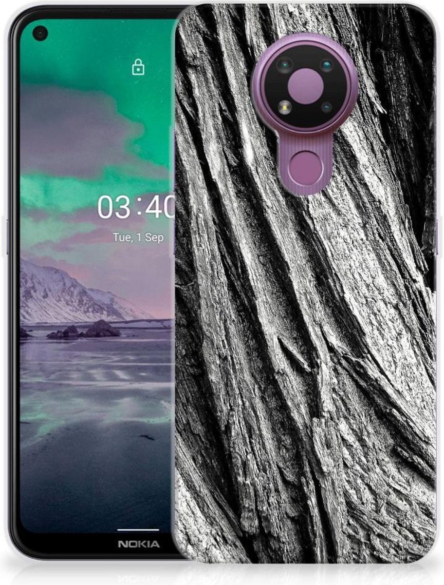 Bumper Hoesje Nokia 3.4 Boomschors Grijs