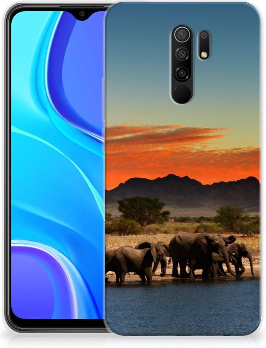 Xiaomi Redmi 9 TPU Hoesje Olifanten