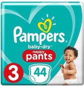 Couches Bébé Pampers - Taille Baby-Dry 3 44 Pièces
