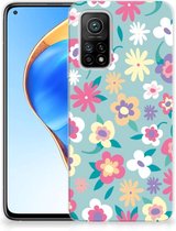 Leuk TPU Back Case Xiaomi Mi 10T | 10T Pro GSM Hoesje met Tekst Flower Power