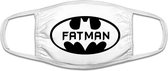 Fatman mondkapje | batman | superheld | Gotham | dik | dikzak | gezichtsmasker | bescherming | bedrukt | logo | Wit |mondmasker van katoen, uitwasbaar & herbruikbaar. Geschikt voor OV
