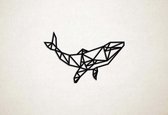 Wanddecoratie - Walvis 3 - XS - 19x29cm - Zwart - muurdecoratie - Line Art