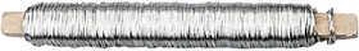 Bloemendraad, dikte 0,6 mm, zilver, 50 m/ 1 rol