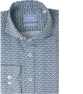 Tresanti Heren Overhemd Groen All-over Print Cutaway Tailored Fit - 45