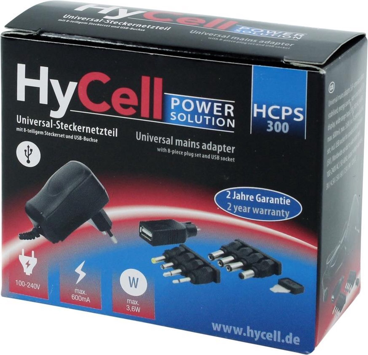 HyCell Oplader HCPS 3.6 300 mA zwart 1201-0005
