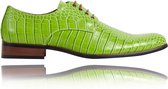 Green Gator - Maat 42 - Lureaux - Kleurrijke Schoenen Voor Heren - Veterschoenen Met Print