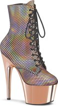 Pleaser Plateau Laarzen, Paaldans schoenen -40 shoes- ADORE-1020HFN Paaldans schoenen Champagne/Goudkleurig