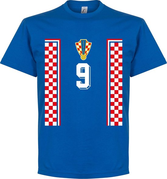 T-Shirt Rétro Croatie Suker 1998 - Bleu - M