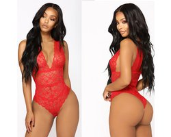 BODYSTOCKING - sexy - erotisch - rood