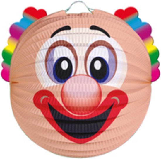 10x stuks feest Lampion clown 20 cm - Carnaval party - Feestartikelen/versiering  | bol.com