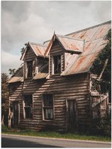 Poster – Houten Woonhuis - 30x40cm Foto op Posterpapier