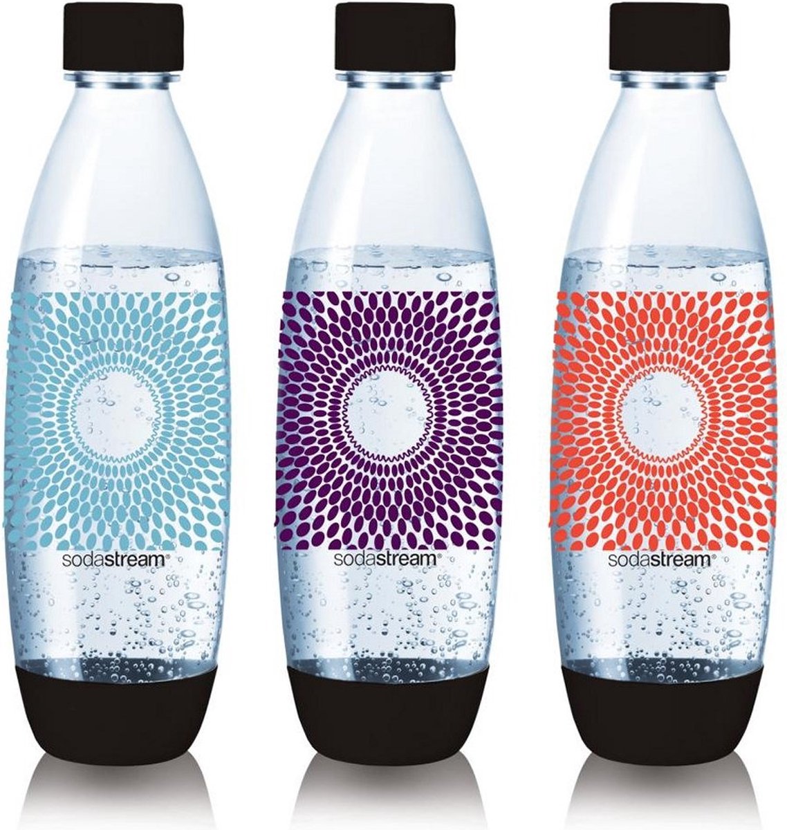 SodaStream herbruikbare flessen - Vuurwerk print - 1 liter - 3 stuks - SodaStream
