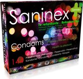 Saninex - condooms - 144 stuks - condooms met glijmiddel - dotted - retardant tea - x game