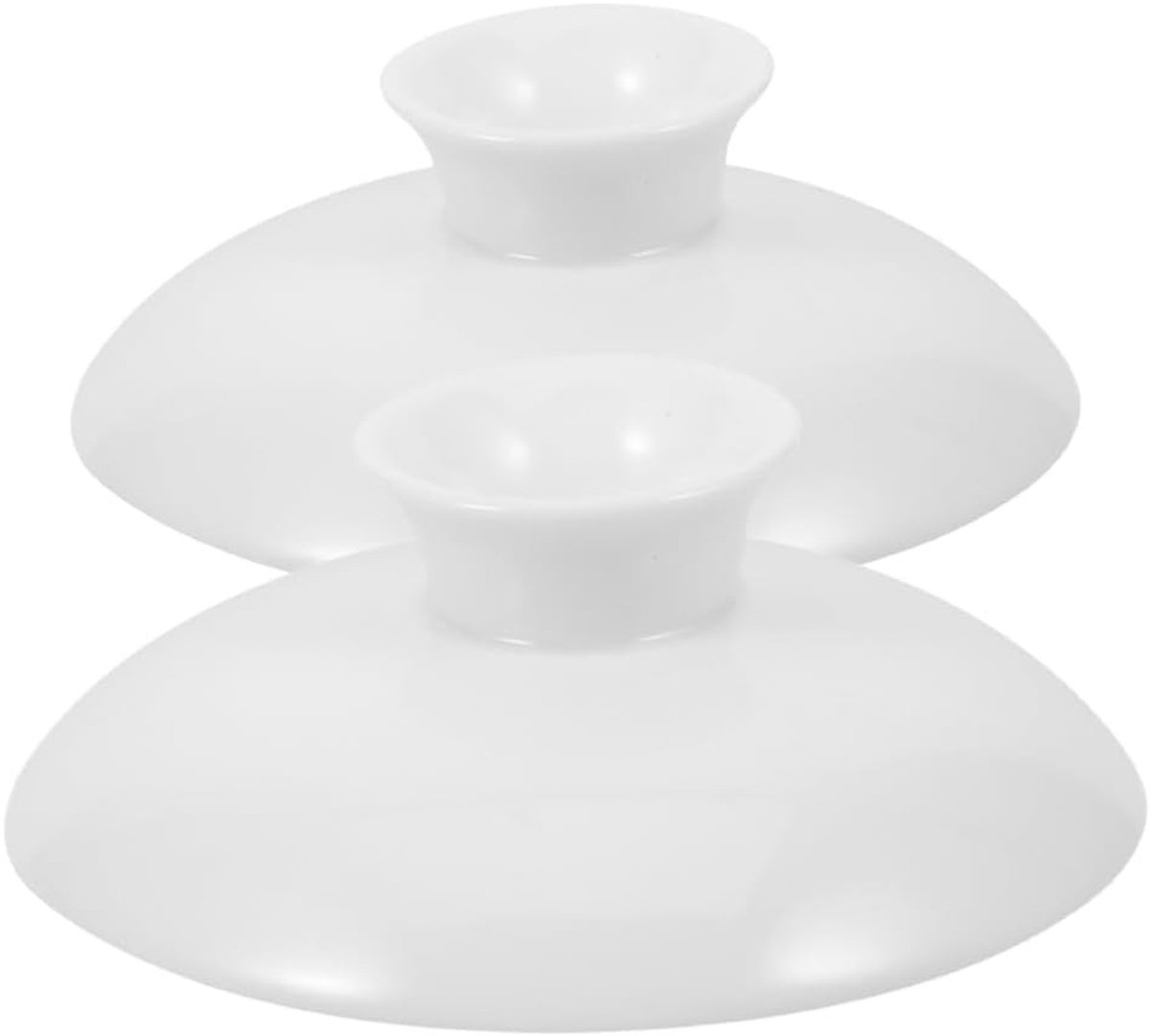Set van 2 Keramische Theekop Lids, Vervangdeksels voor Theekop en Theepot, Ideaal voor Thuis, Feestjes en Kamperen, 82 x 82 x 30 mm