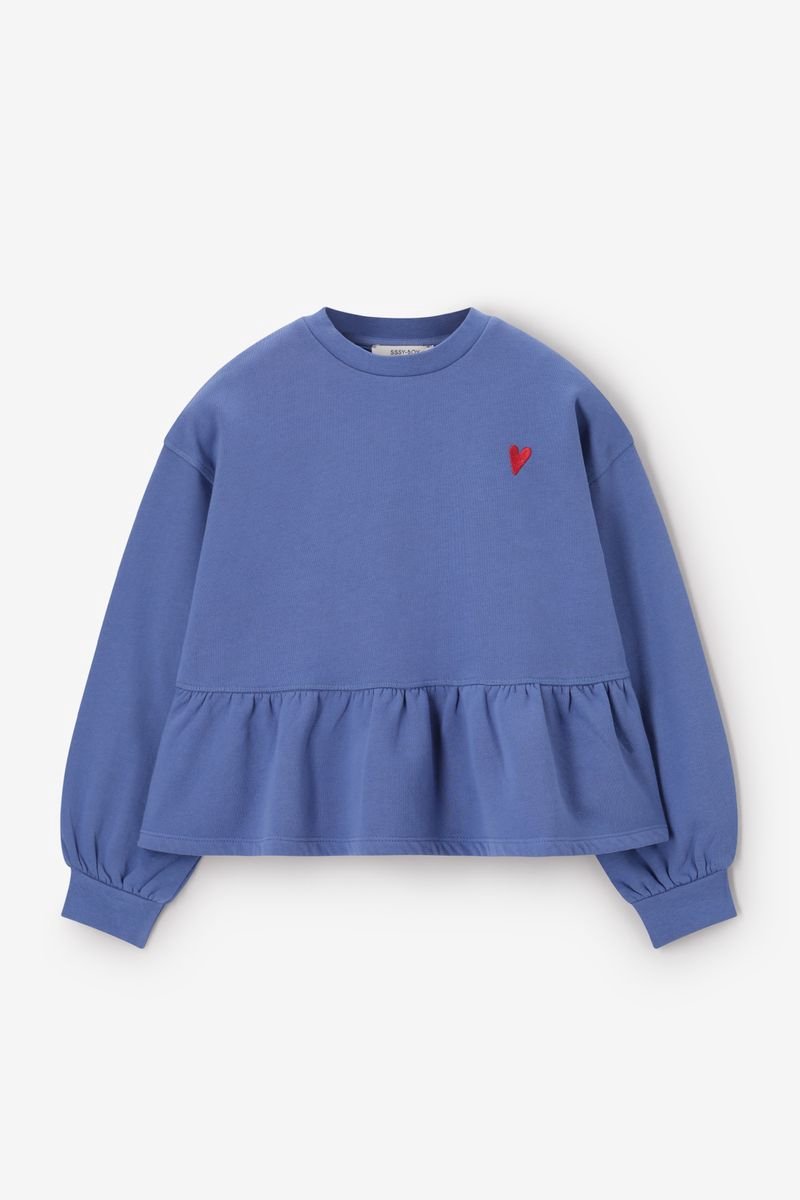 Sissy-Boy - Blauwe sweater met peplum