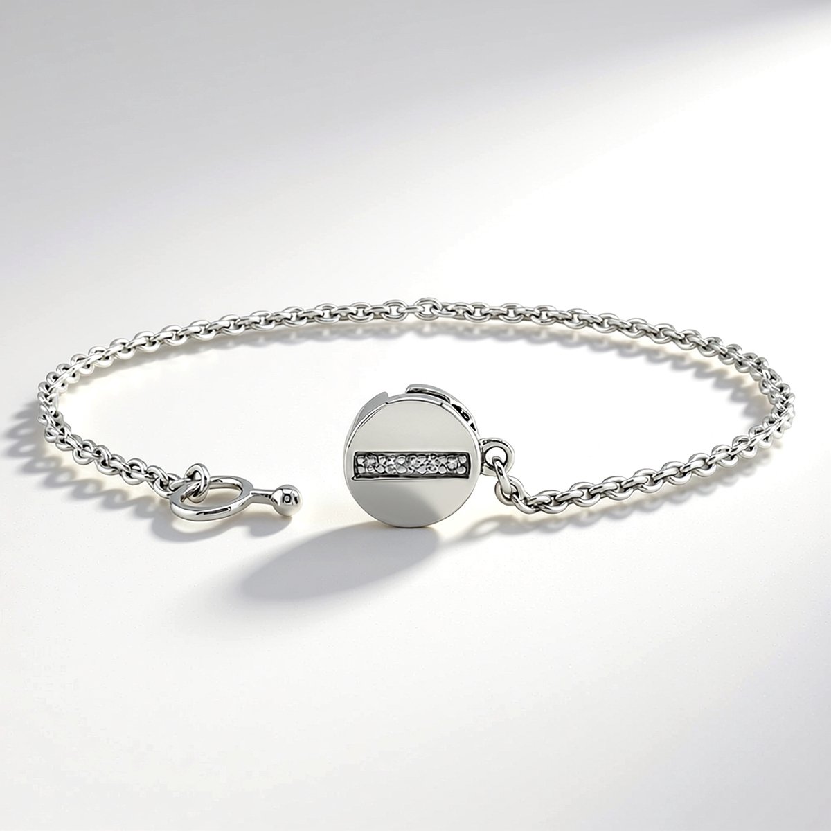 Cavill - Zilveren Armband met 5x SI1(G) Diamanten - 925 Sterling Zilver Gerhodineerd - Elegante Pave Zetting - Ronde Briljant - Dames Sieraad