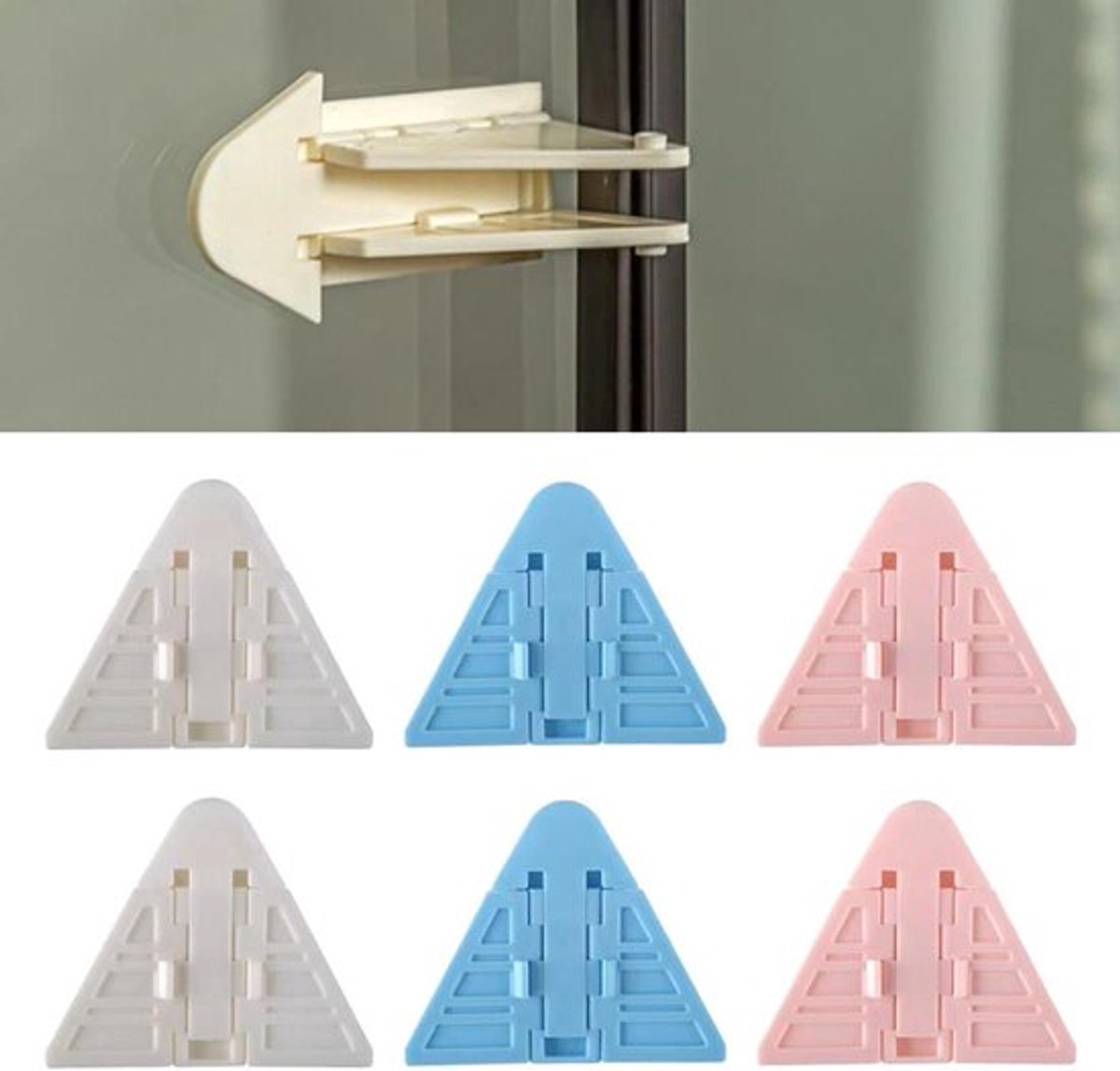 Allecto Plus - Veiligheidsstopper voor schuiframen - Wit - 6 stuks
