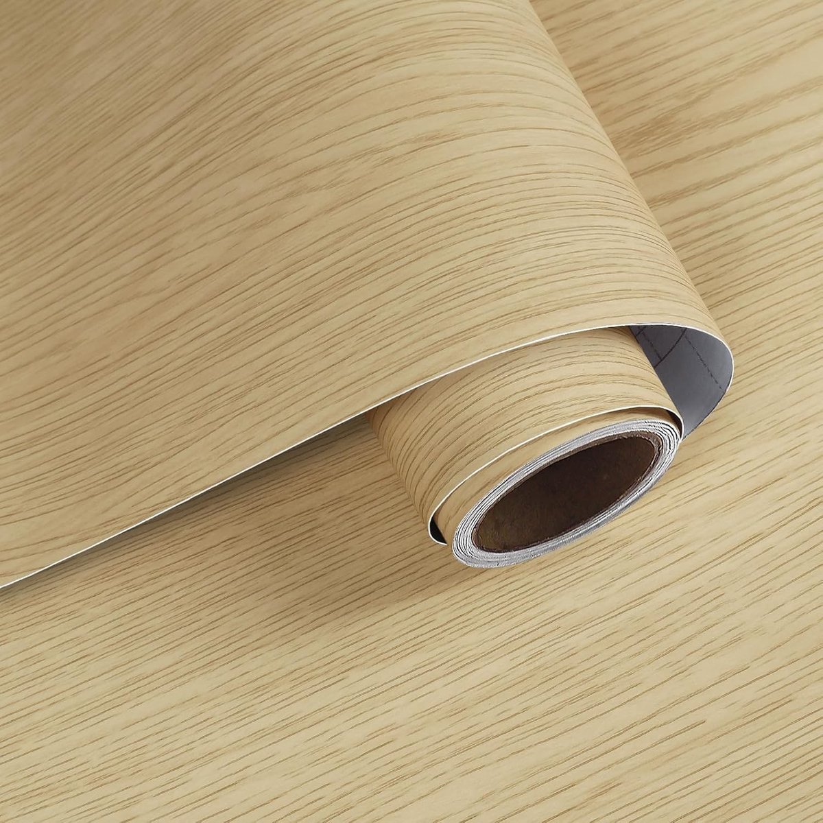 Licht Eiken Houtnerf Behang 40cm x 200cm Zelfklevend Hout Contactpapier voor Meubels, Keuken en Werkbladen