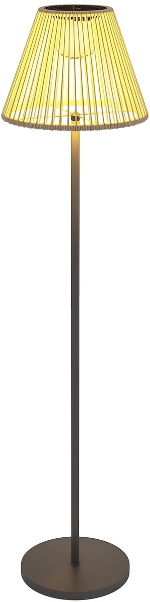 Outsunny Rattan Lamp Staal, PE Rattan Ø33 x 135H cm Grijs