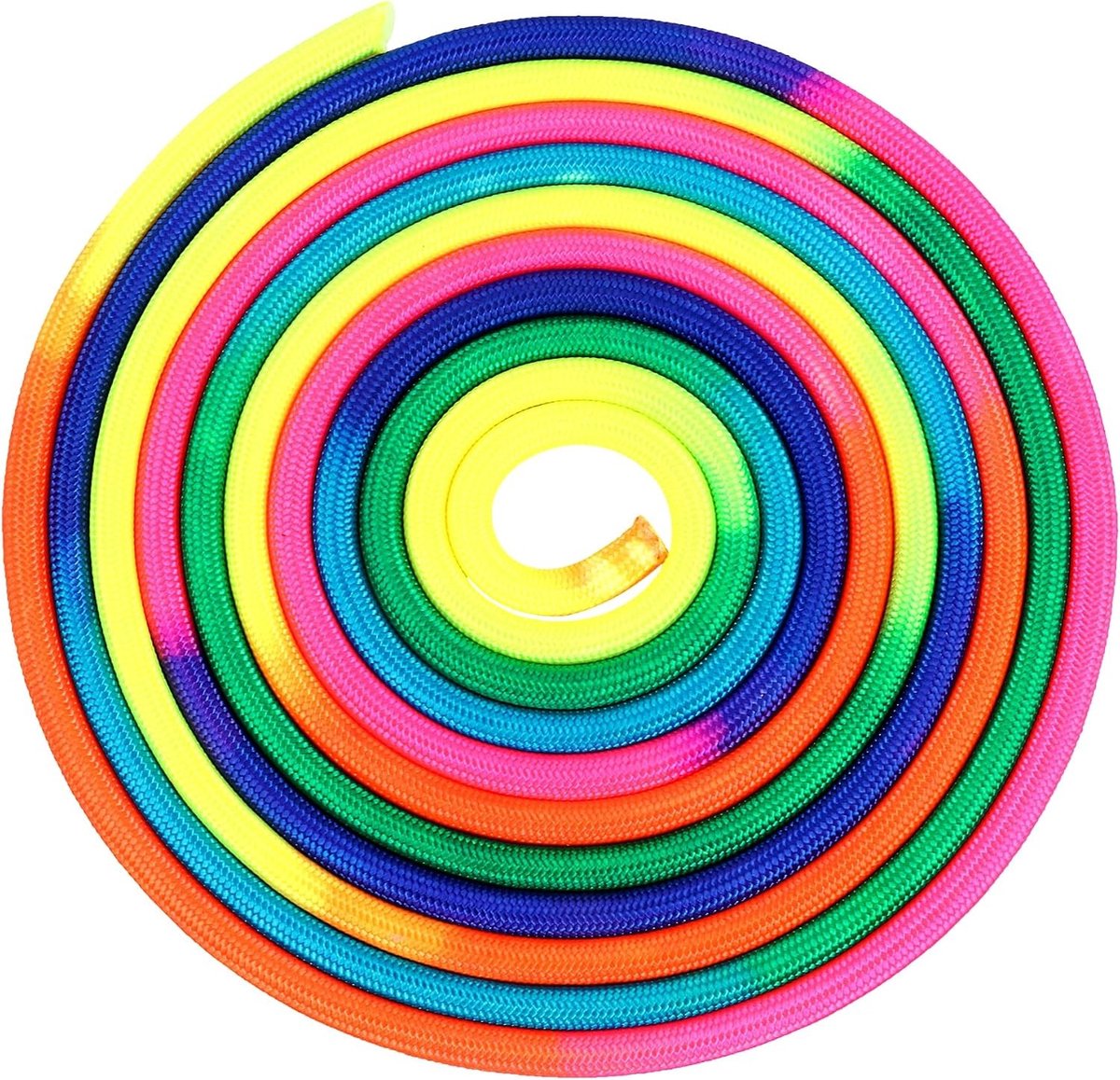 Gymnastiektouw 3m in regenboogkleuren voor ritmische gymnastiek, dans en spelletjes