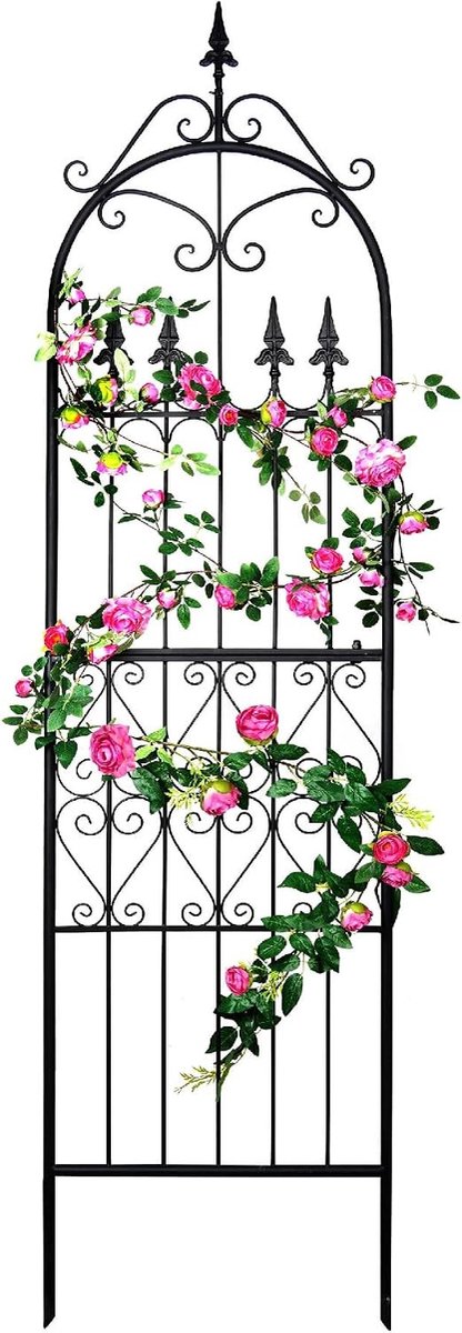 Draadlatwerk klimplanten - Metaal - 260 x 55 cm - Roestvrij Stalen Hekjes voor Tuin en Buitengebruik