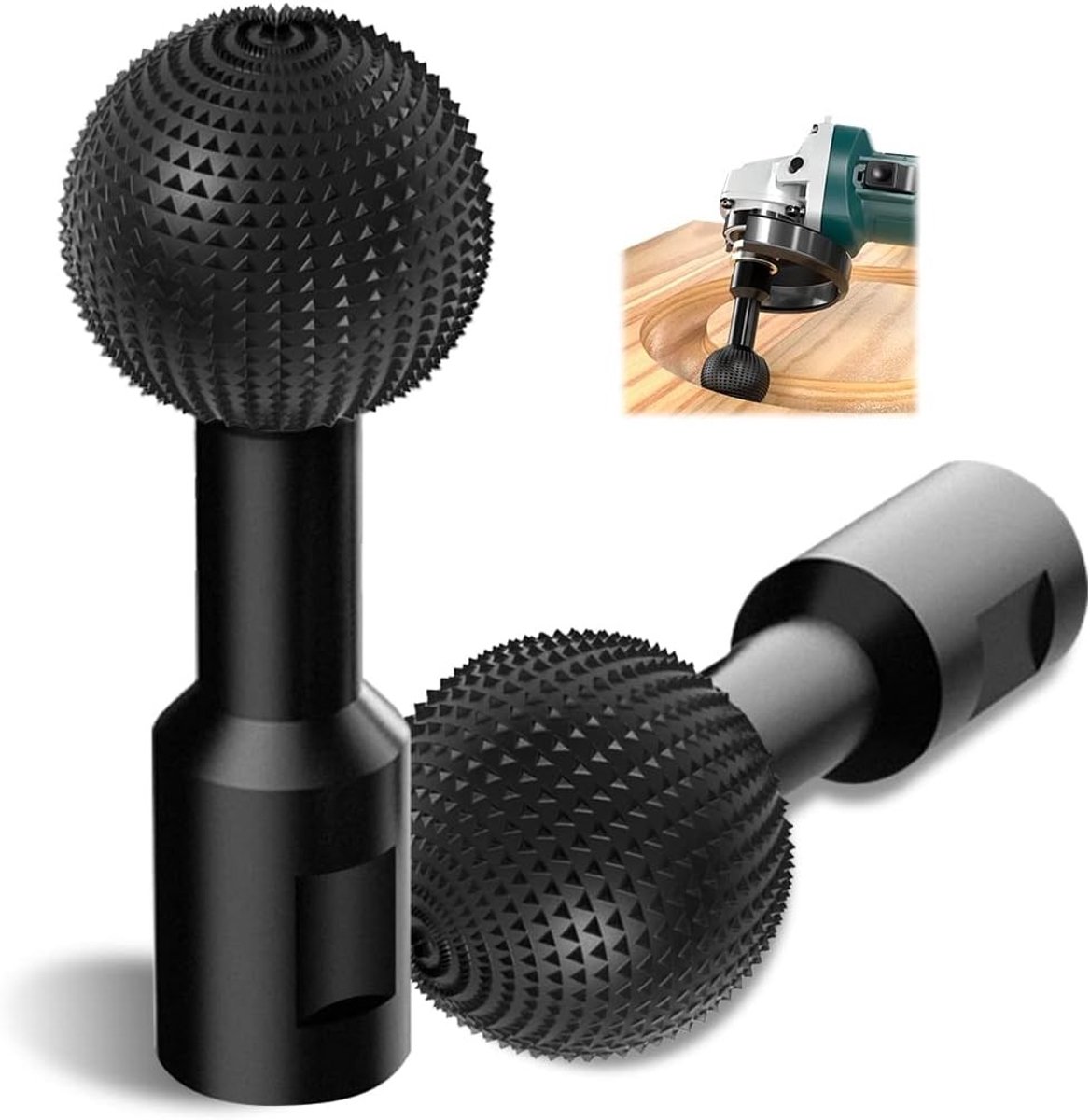 Houtbewerking Frees, 14 mm Ball Cutter voor Hout, Ball Chisel en Schuurkoppen, Geschikt voor Hoekslijpers 115/125 mm