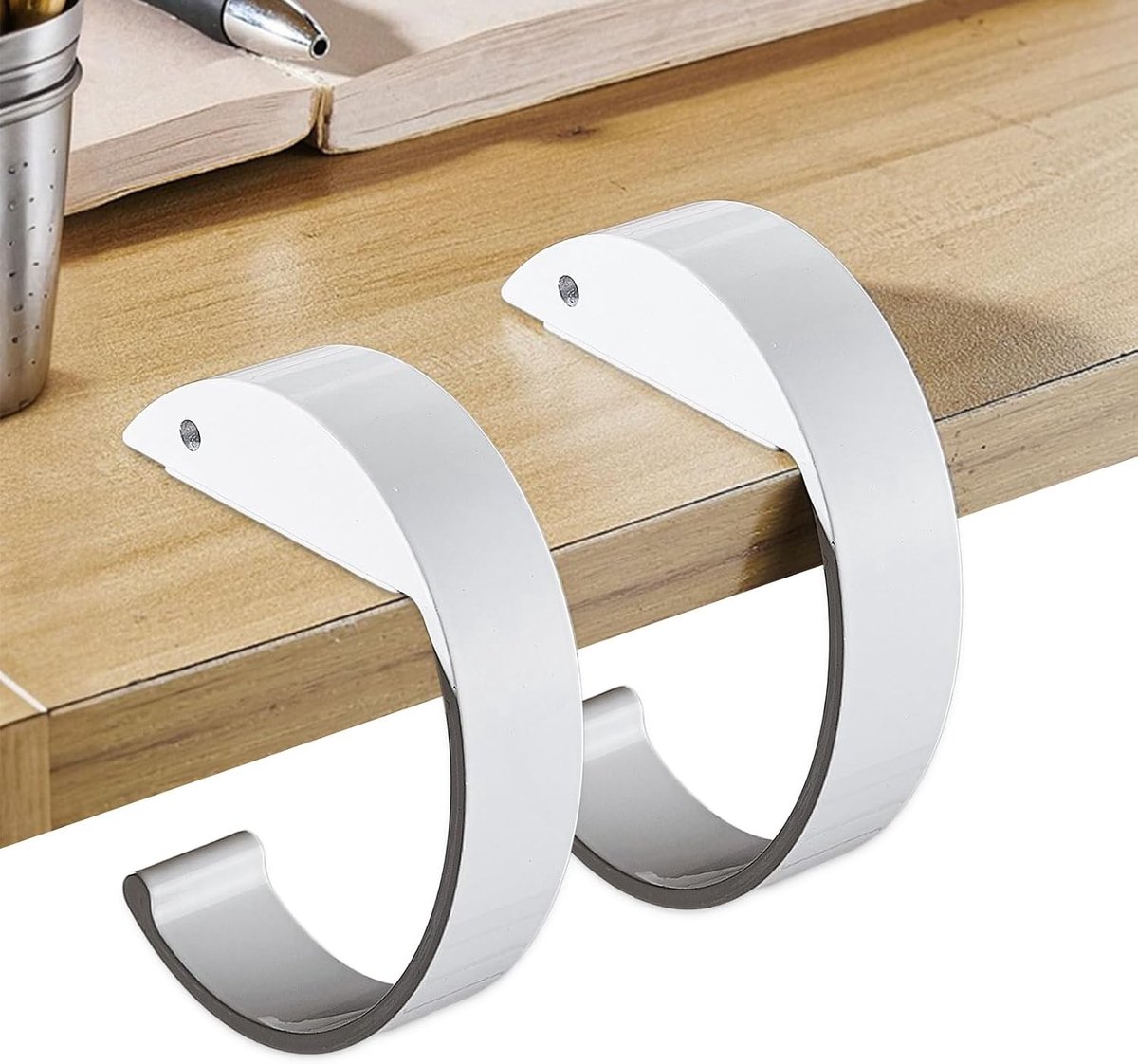Set van 2 C-vormige tafelhandvatten voor het ophangen van tassen - Ideaal voor kantoor en café, ruimtebesparend en praktisch