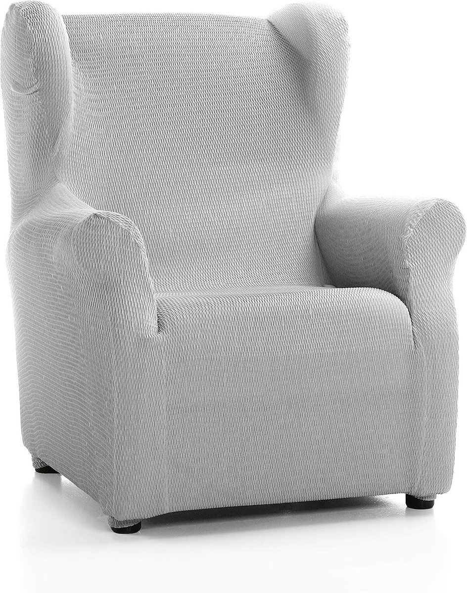Fauteuilhoes - Grijs Alma - Jacquard Stof - Elastische Hoes voor Oorfauteuil - Machinewasbaar