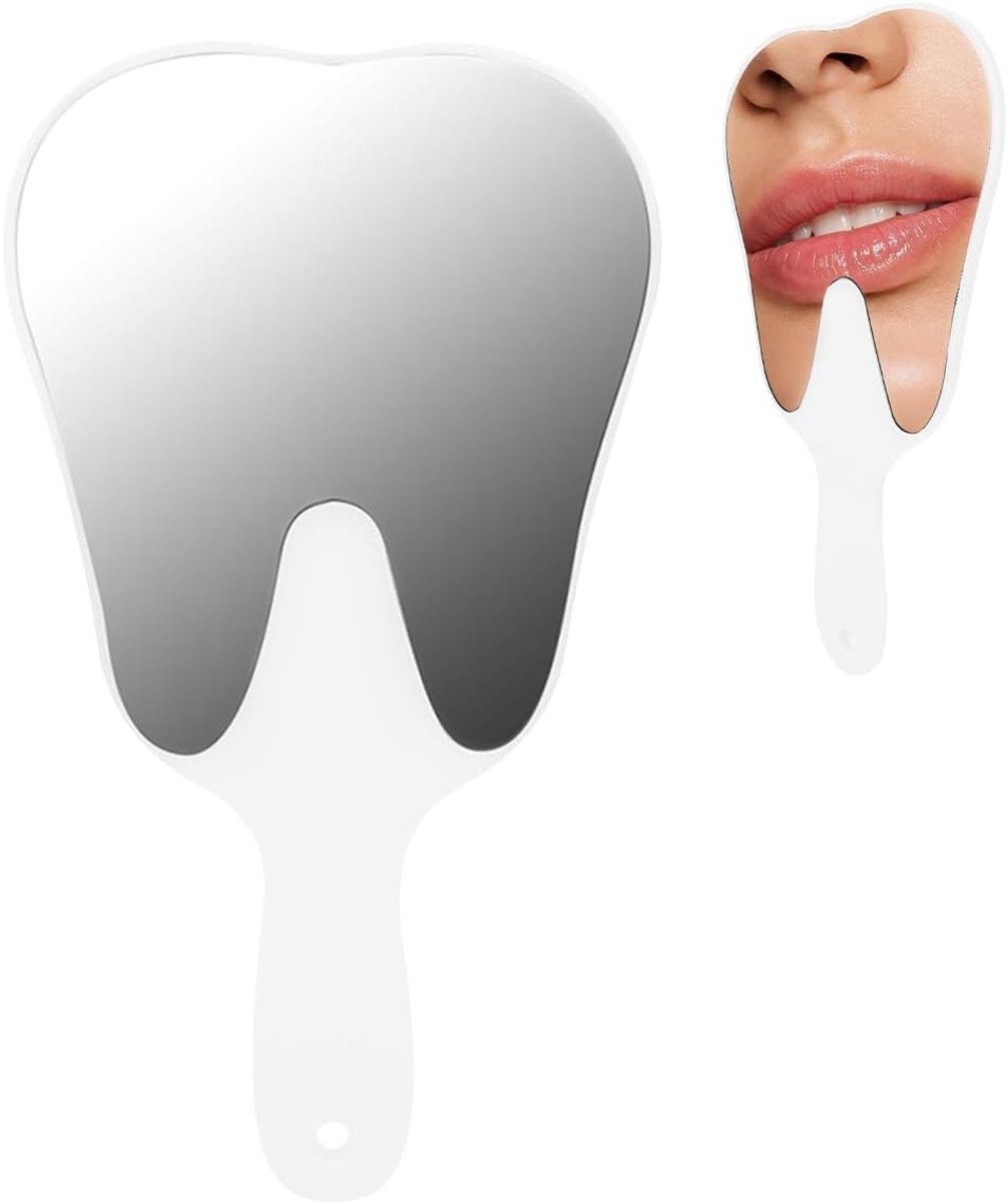 Handspiegel voor Tandheelkunde - Plastic Handvat, Mondinspectie, Mondhygiëne Accessoire voor Thuis of Tandartspraktijk