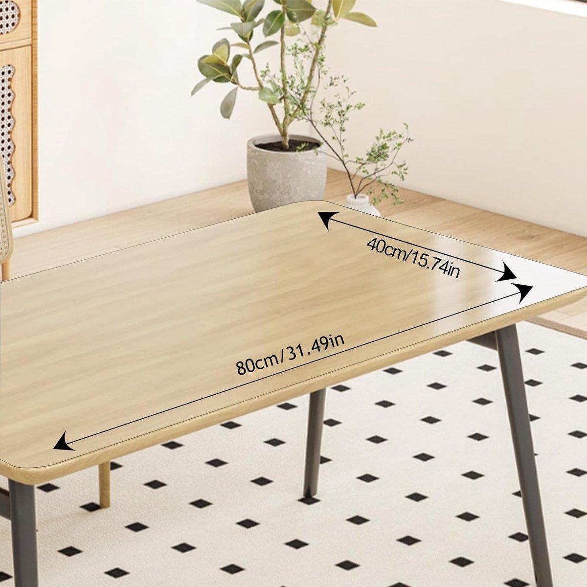 Transparante Bureau Onderlegger 80 x 40 x 0.3 cm, Waterdichte en Antislip Tafelbedekking voor Thuis, Kantoor en School