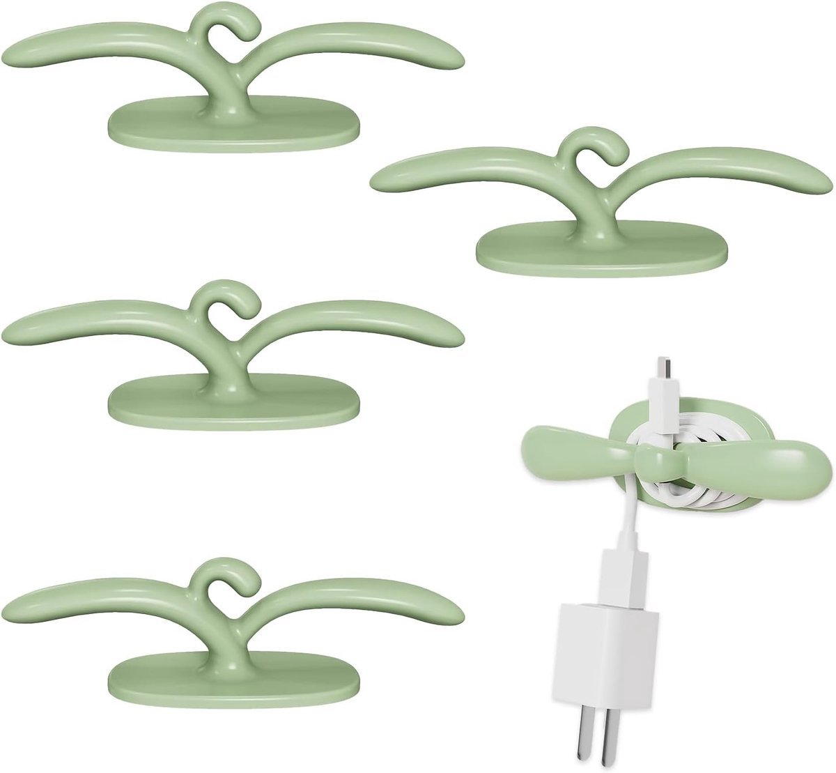 4 kabelorganizers om elektrische draden op te bergen, zeer geschikt voor keukenapparatuur, plug- en datakabelhouders zonder boren