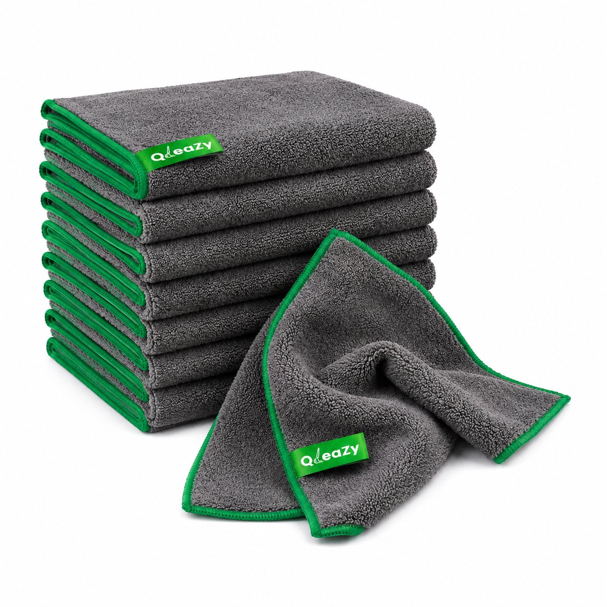 QleaZy DualWeave 320 Microvezeldoeken - 40x40 cm - 10 stuks - Professionele Schoonmaakdoeken
