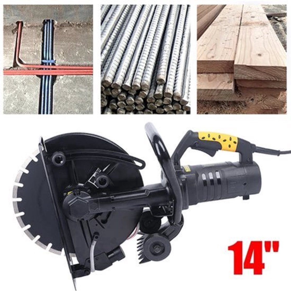 Professionele Handzaag – Bouwzaag – Doorslijper – Betonzaag – 2800W Vermogen – 35,5 Cm Zaagbladdiameter