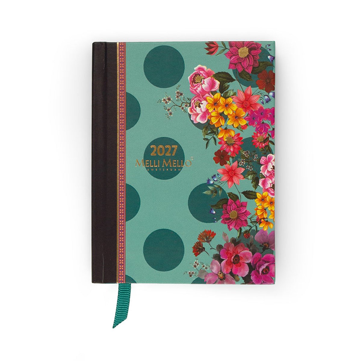 Melli Mello - Flower Pop - Mini Agenda - 2027 – Bloemen - Stippen - 8,5x11,1 cm