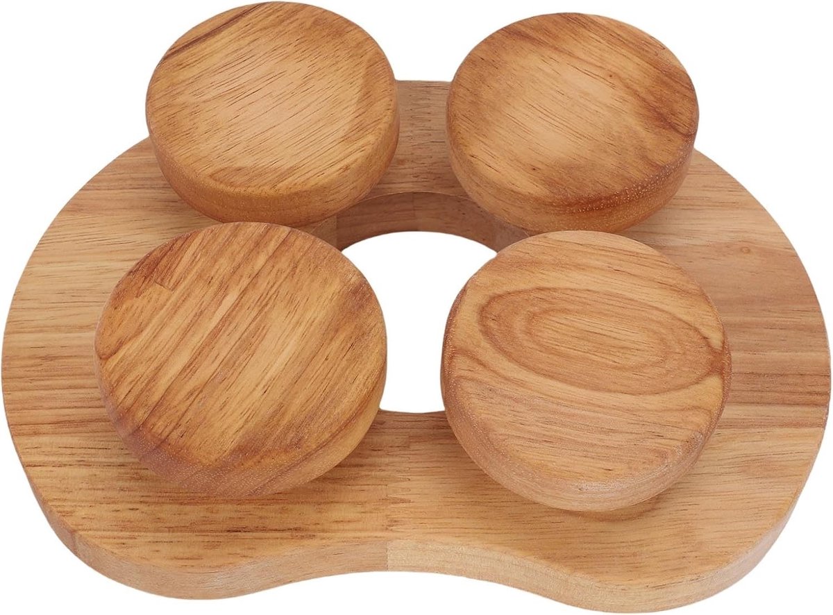 Draaibare Houten Saunahoofdsteun, Ergonomisch Nekkussen voor Hoofdontspanning en Verlichting van Schouderpijn, Ideaal voor Thuisgebruik en Wellness, 6,69x9,06in