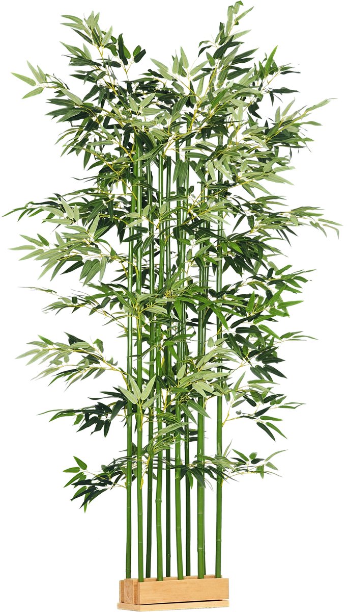Homcom Kunstbamboe met Pot - 180 cm Hoog - Groen Grün