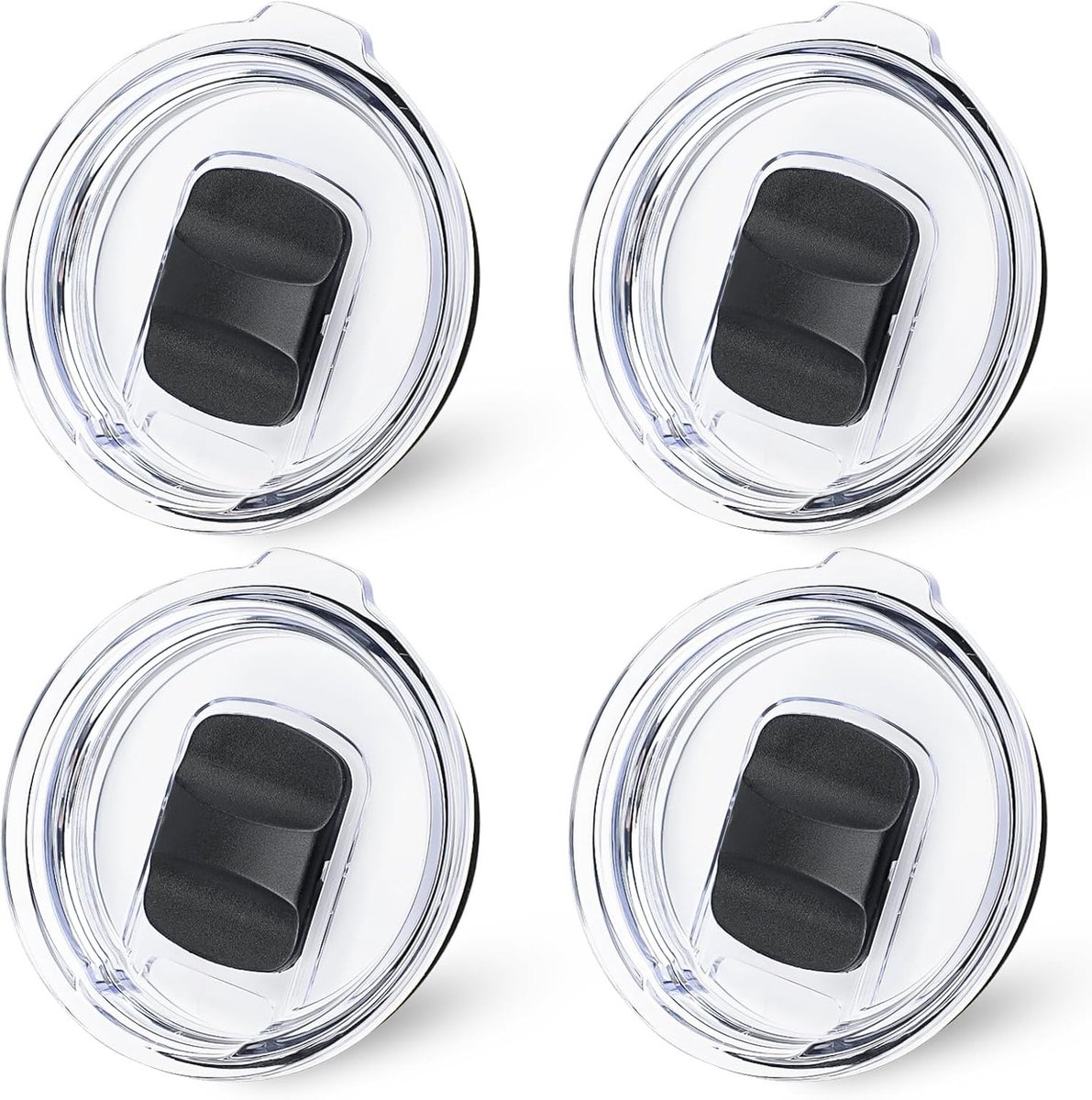 Set van 4 Stuks 20oz Tumbler Lids (590ml), Magnetische Lekkagevrije Vervangdeksels voor Mokken, BPA-vrij en Geschikt voor Reiscups met Glijsluiting
