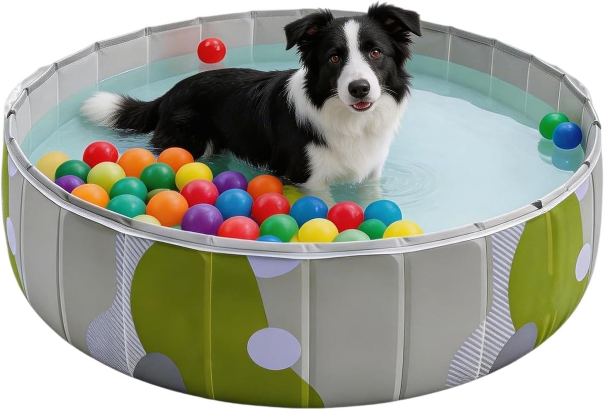 Opvouwbare Hondenbad, 80 x 20 cm, Antislip Paddelbad voor Honden en Katten, Duurzaam en Stevig PVC, Ideaal voor Zomerplezier en Verkoeling
