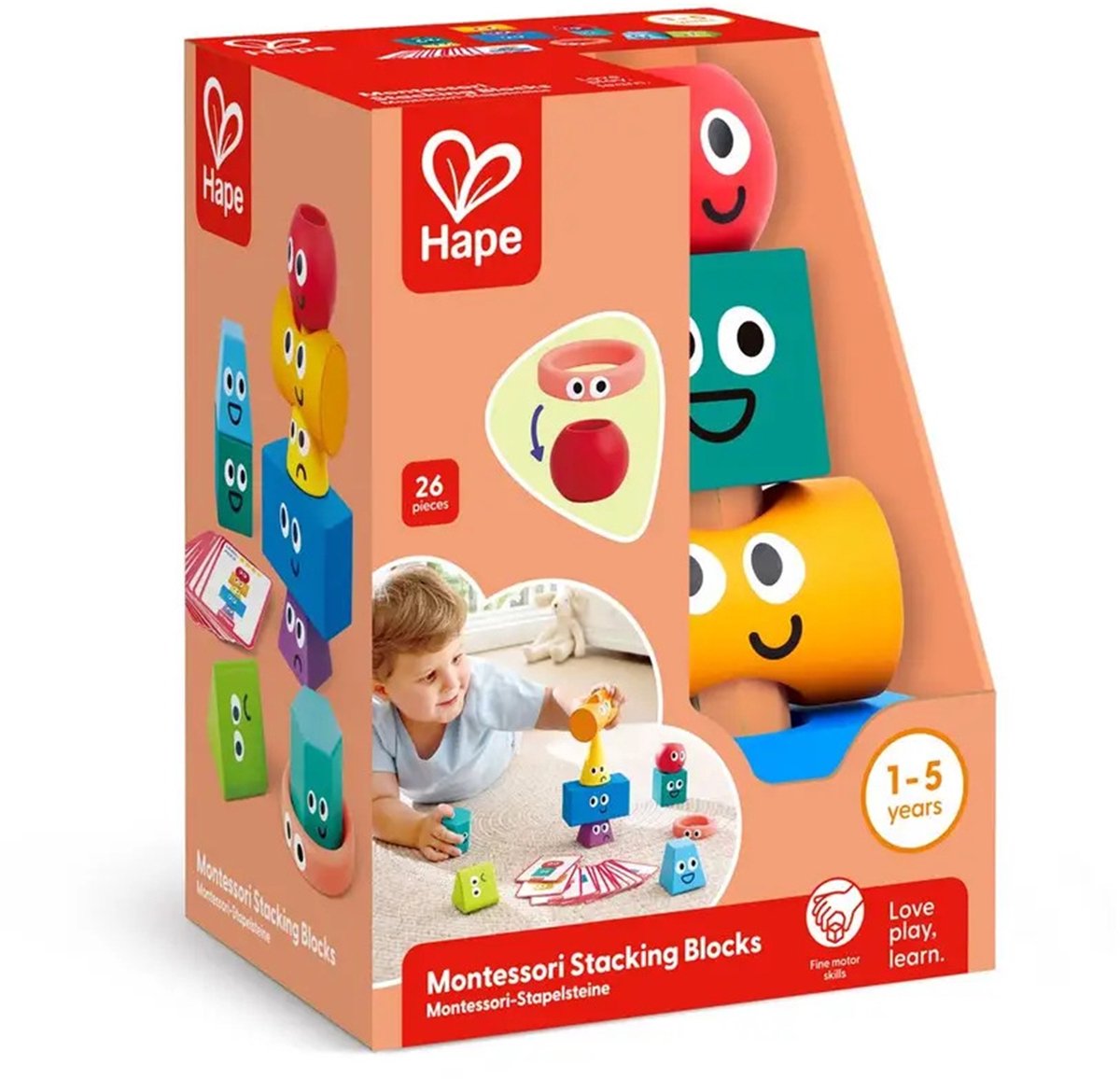 Montessori stapelblokken - Hape - vanaf 12 maanden