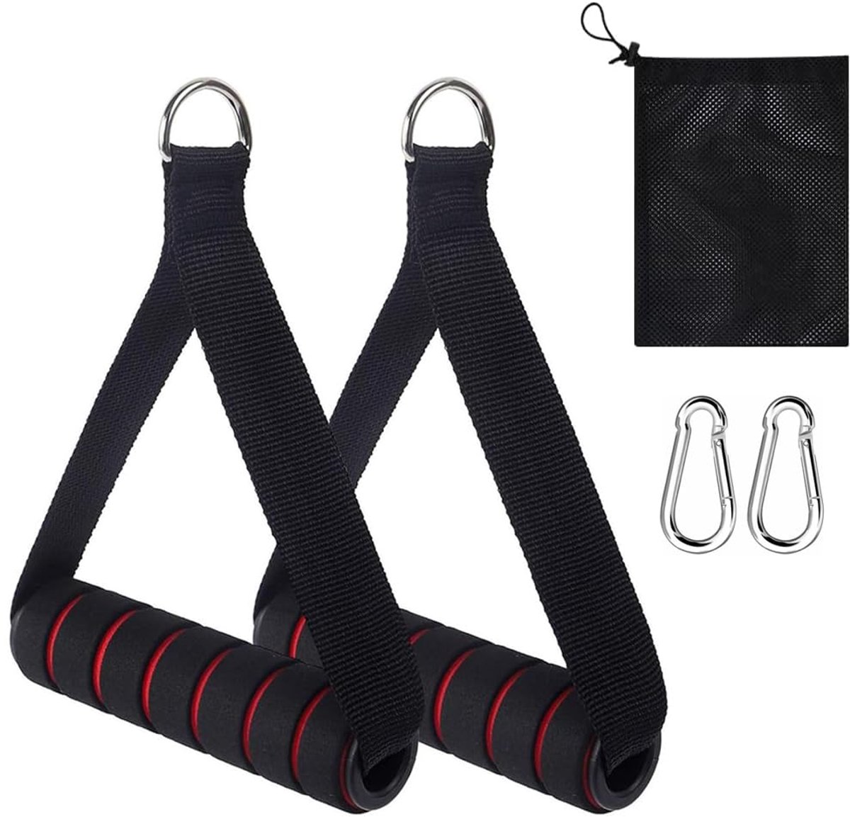 Eenhandgrepen - 2 stuks - Voor Fitness- en Weerstandsbanden en Kabeltrek - Krachttraining Home Gym