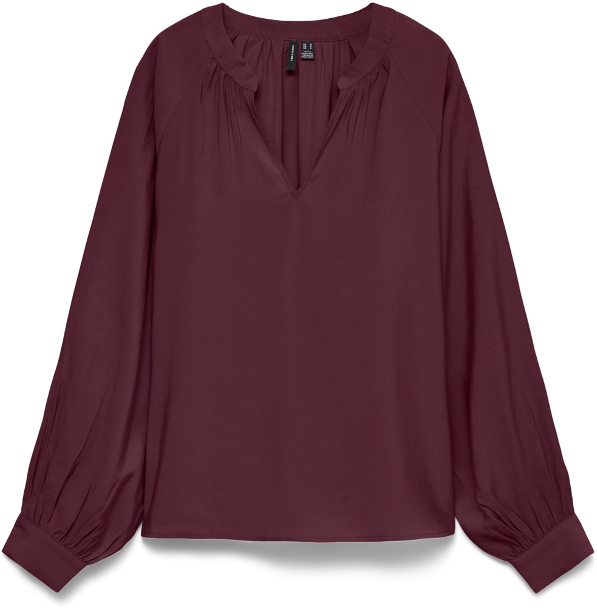 Vero Moda Blouse Vmlouisa Ls Top Wvn Noos 10350912 Windsor Wine Dames Maat - XS