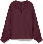 Vero Moda Blouse Vmlouisa Ls Top Wvn Noos 10350912 Windsor Wine Dames Maat - XS