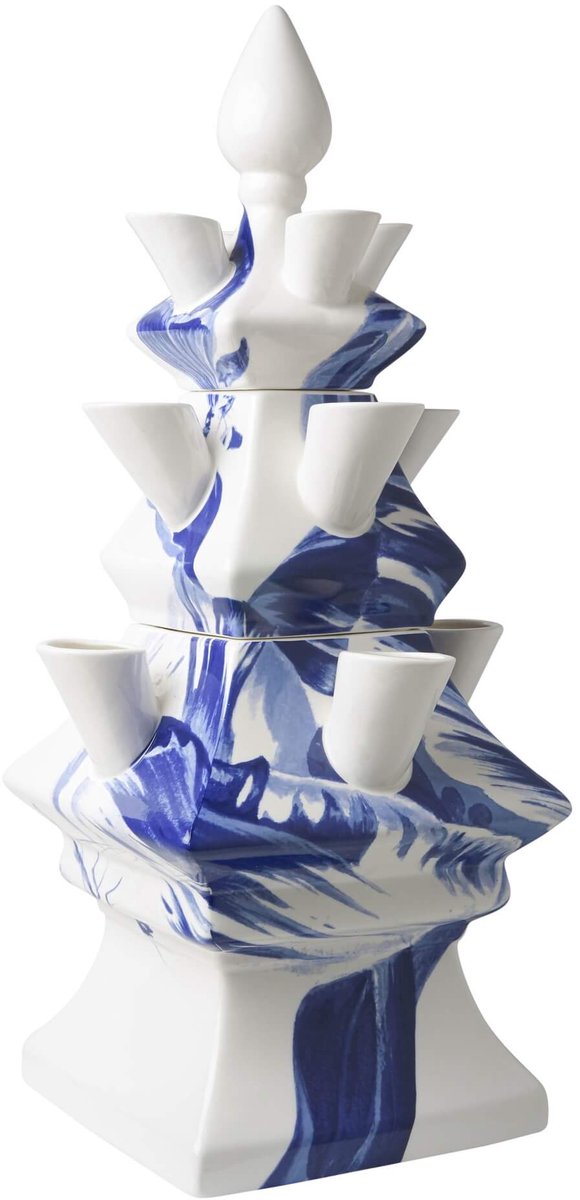 Heinen Delfts Blauw Tulpenvaas Tulp - 3-delig - 43 cm Delfts blauw