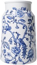 Heinen Delfts Blauw - Melkbusvaas The Heritage Collection - Bonte Familie - Keramiek - 30 cm