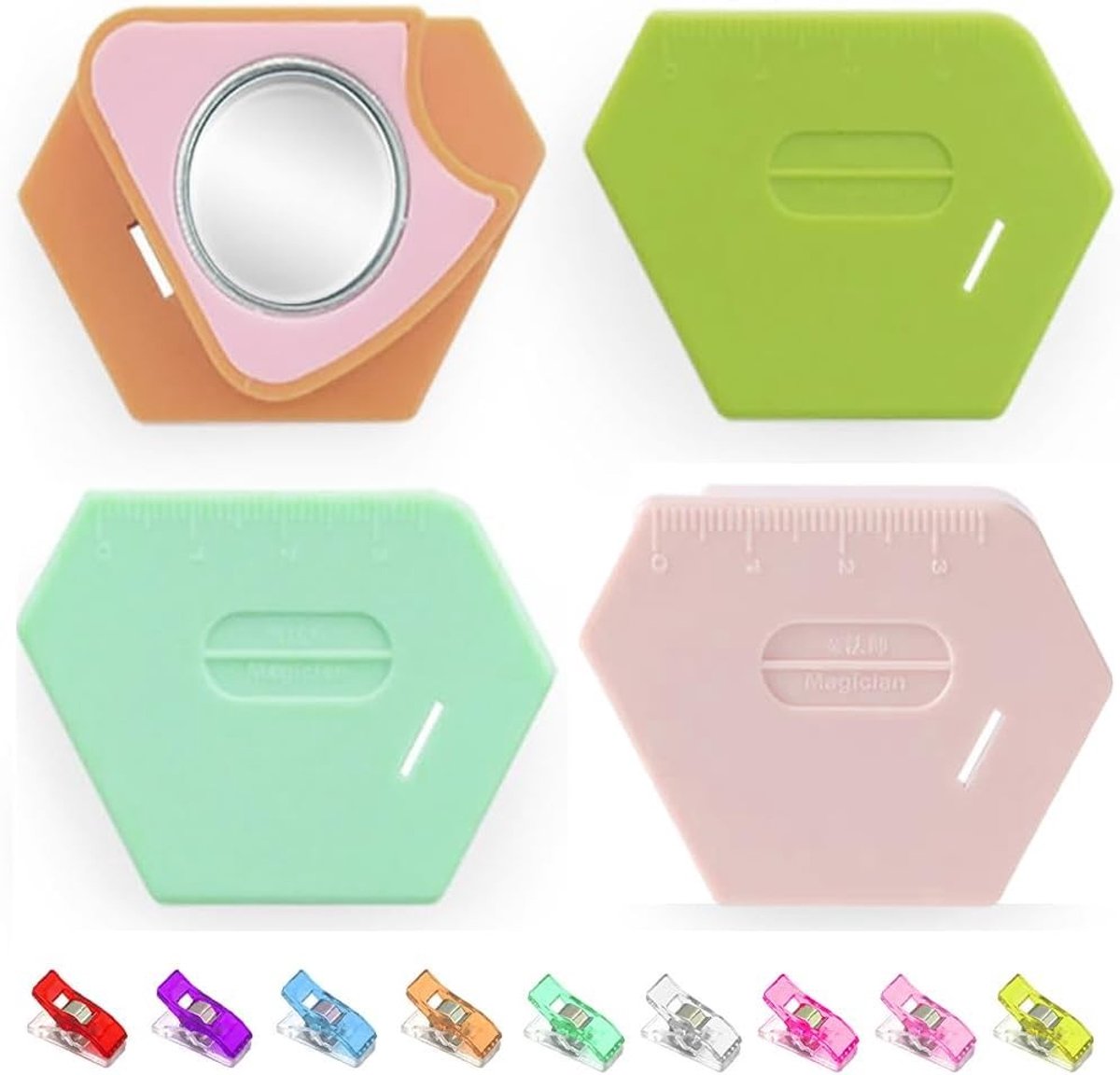 Magnetische Gidsen voor Naaimachines - 13-delige Set met Stofgids, Quilting Tool en Meetmarkeringen voor Precisie en Gemak bij Patchwork en Naaien
